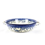 420 Bunzlau Ronde schaal met open handvaten 1935X  Ronde Schalen